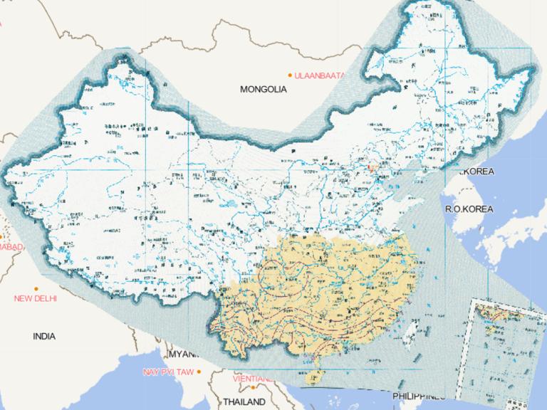 Online map of severe low temperature frequency, overcast rain (indicator 1) during the seedling cultivation period of double cropped early rice in China