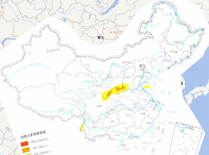 Online map of meteorological early-warning for geo-hazards(2010)