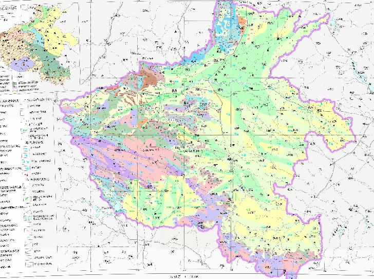 Hydrogeological map of Henan Province, China